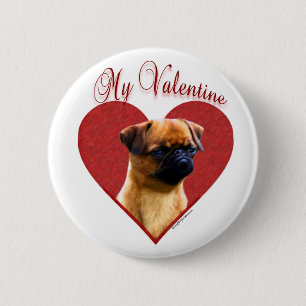 My Brussels Griffon Valentine Pinback Button