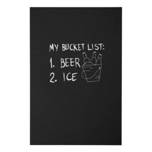 My bucket list faux canvas print