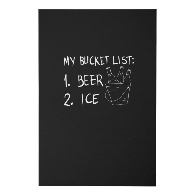 My bucket list faux canvas print (Front)