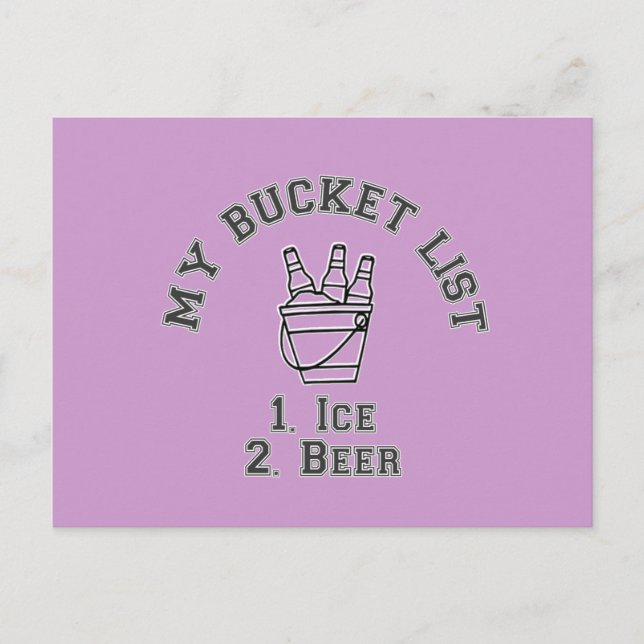 My Bucket List Humor - Ice & Beer Postcard (Front)