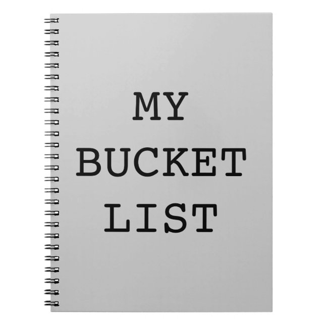 My Bucket List Notebook (Front)