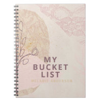 My Bucket List Personalized Modern Abstract Chic Notebook