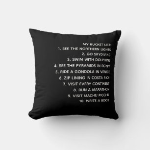 MY BUCKET LIST! Personalized Throw Pillow