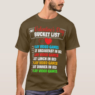 My Bucket To Do List Video Games Boys Gamer Valent T-Shirt
