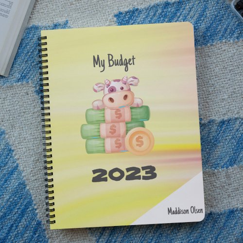 My Budget Cute Money Cow on Marble with name Planner