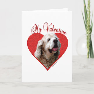 My Buff Cocker Spaniel Valentine Holiday Card
