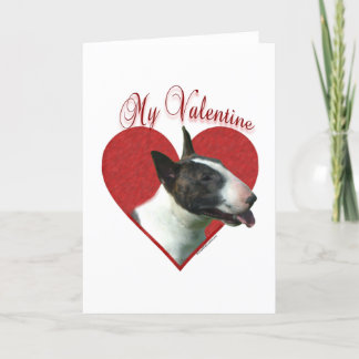 My Bull Terrier Valentine Holiday Card