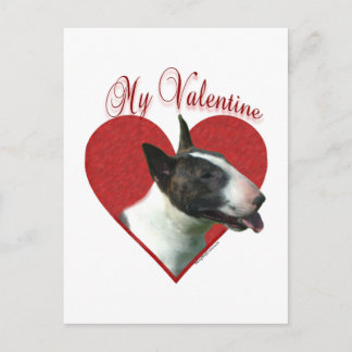My Bull Terrier Valentine Holiday Postcard