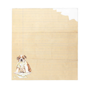 My Bulldog Ate My Homework Notepad