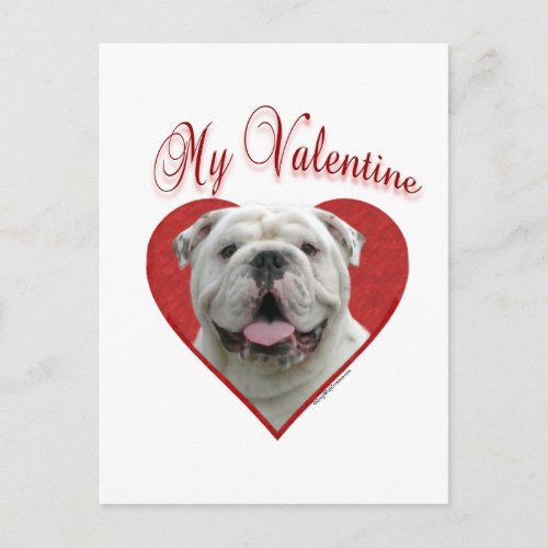 My Bulldog Valentine Holiday Postcard
