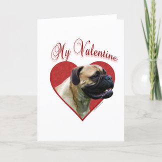 My Bullmastiff Valentine Holiday Card
