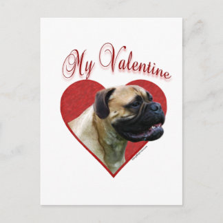 My Bullmastiff Valentine Holiday Postcard