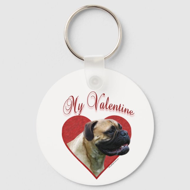 My Bullmastiff Valentine Keychain (Front)
