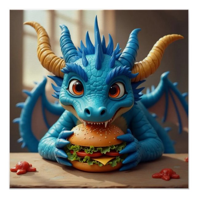 My Burger! Dragon Tea Time Poster (Front)