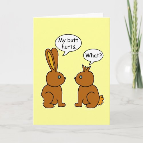 My Butt Hurts Bunny Holiday Card