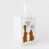My Butt Hurts What Bunnies Grocery Bag (Back Side)