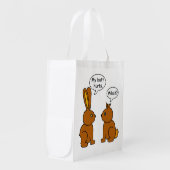 My Butt Hurts What Bunnies Grocery Bag (Front Side)