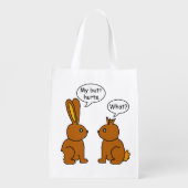 My Butt Hurts What Bunnies Grocery Bag (Back)