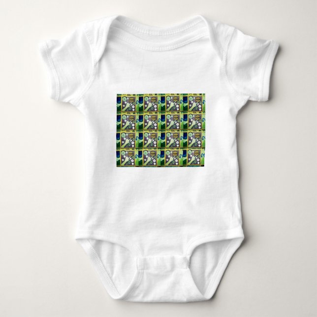 My Button.png Baby Bodysuit (Front)