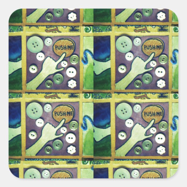 My Button.png Square Sticker (Front)