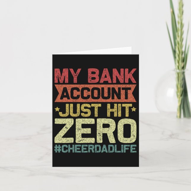 My Bynk Account Just Hit Zero Cheer Dad - Proud Ch Card (Front)