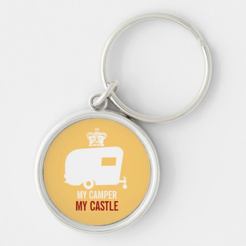 My Camper My Castle _ Vintage RV Camping Keychain