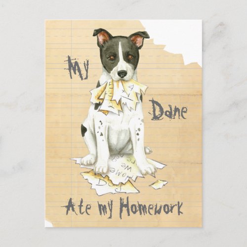 My Canaan Dog Ate My Homework Postcard