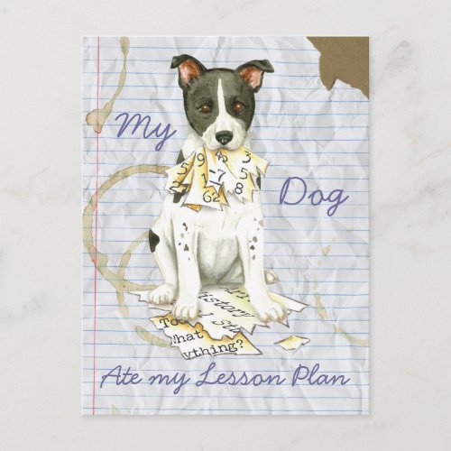 My Canaan Dog Ate My Lesson Plan Postcard