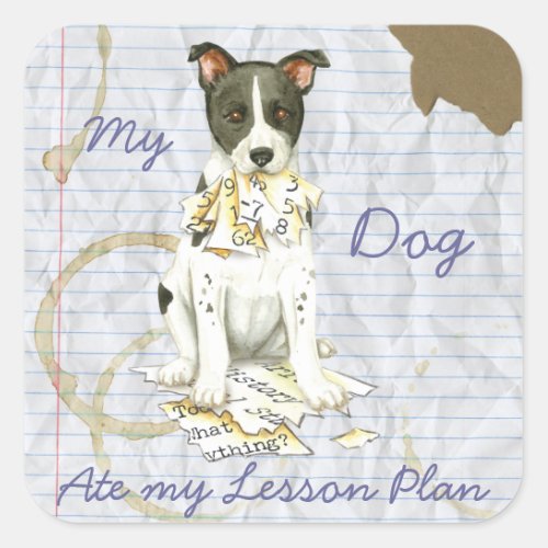 My Canaan Dog Ate my Lesson Plan Square Sticker