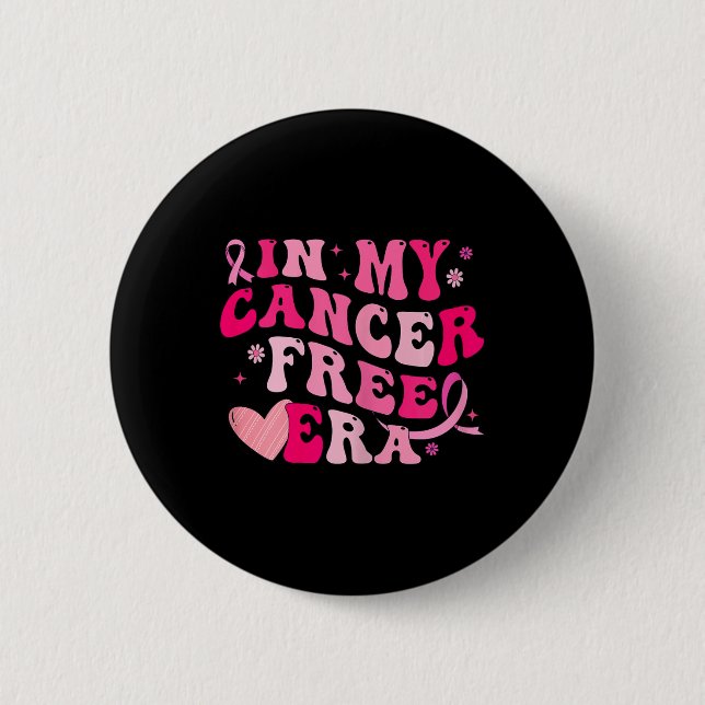 My Cancer Free Era Breast Cancer Awareness Survivo Button (Front)