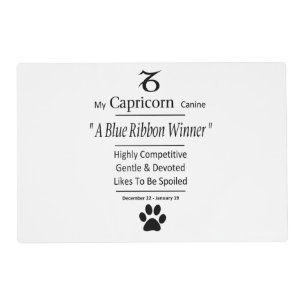 My Capricorn Canine Zodiac Dog Feeding Mat
