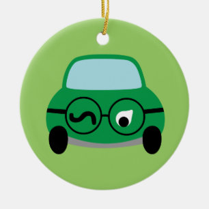 My Car Is Smart Ceramic Ornament