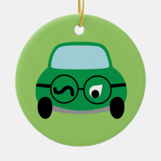 My Car Is Smart Ceramic Ornament