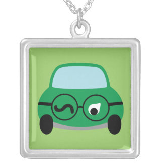 My Car Is Smart Silver Plated Necklace