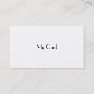 "My Card" Funny Business Cards