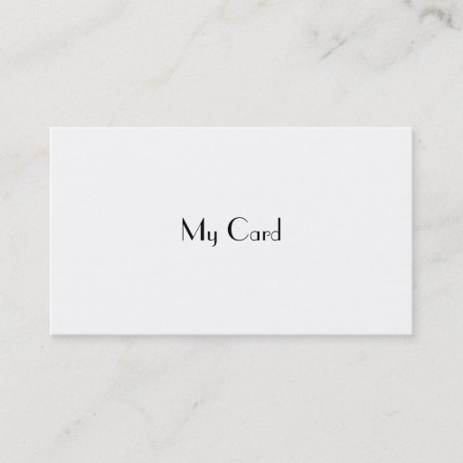 Customizable "My Card" Funny Business Cards