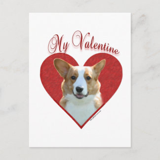 My Cardigan Welsh Corgi Valentine Holiday Postcard
