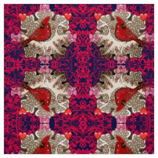 My Cardinal Valentine Fabric