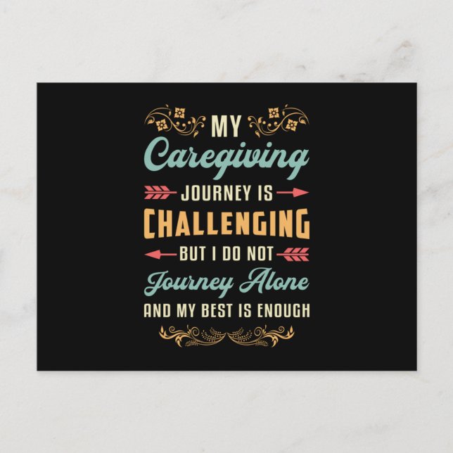 My Caregiving Caregiver Caregivers Nursing Funny Postcard (Front)
