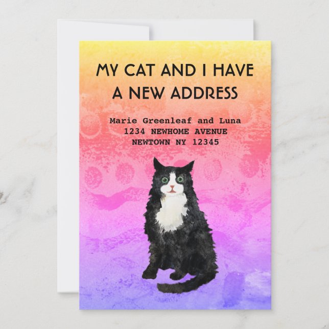 My cat and I have moved Announcement (Front)