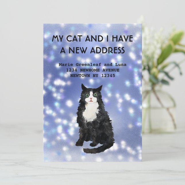 My cat and I have moved Announcement (Standing Front)
