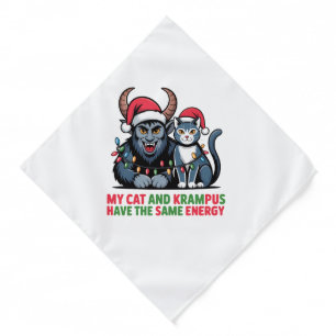 My Cat and Krampus Have the Same Energy Funny  Bandana
