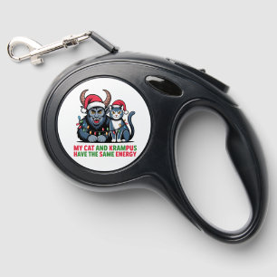 My Cat and Krampus Have the Same Energy Funny Retractable Pet Leash