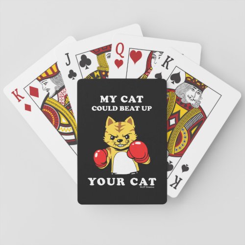 My Cat Could Beat Up Your Cat Poker Cards