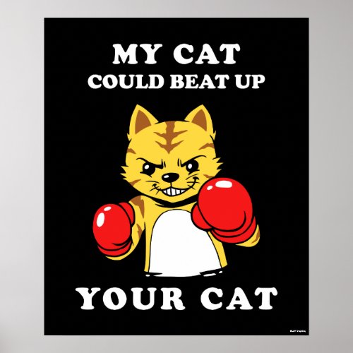 My Cat Could Beat Up Your Cat Poster