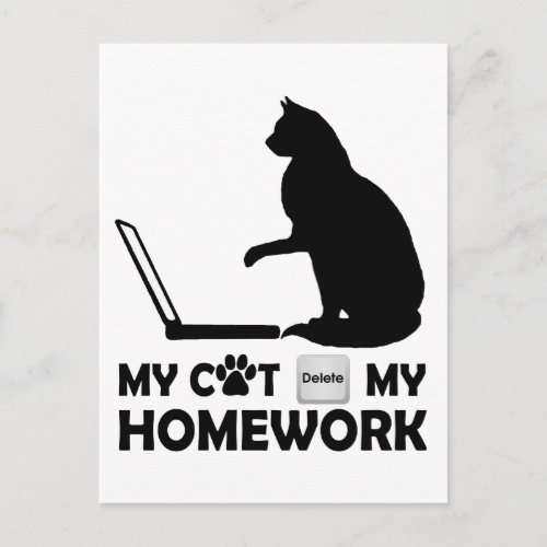 My cat deleted my homework postcard