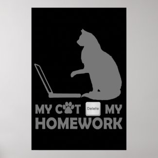 My cat deleted my homework poster