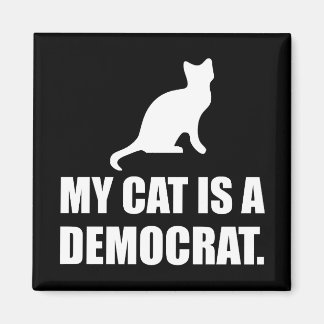 My Cat Is A Democrat Funny Political Magnet
