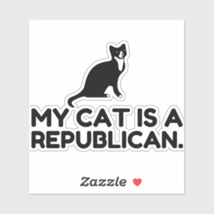 My Cat Is A Republican Sticker