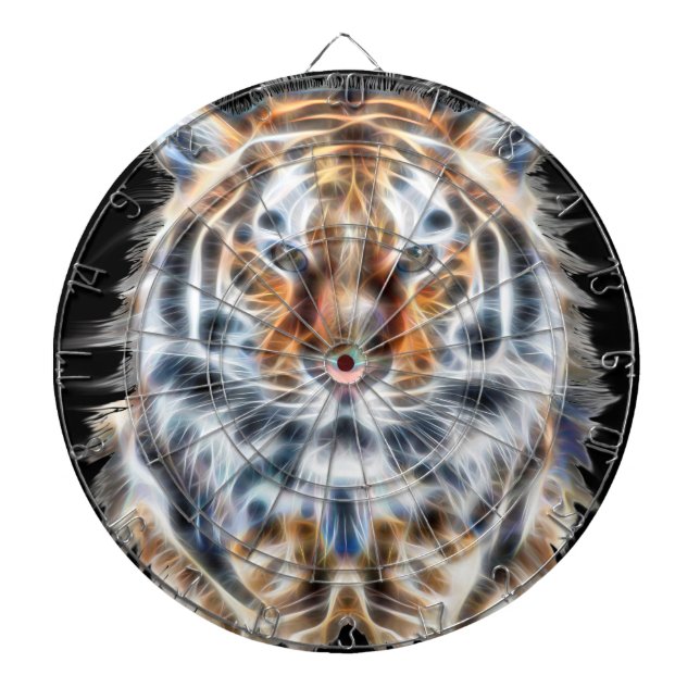 My Cat is Acting Up Tiger facial Energy Dartboard With Darts (Front)